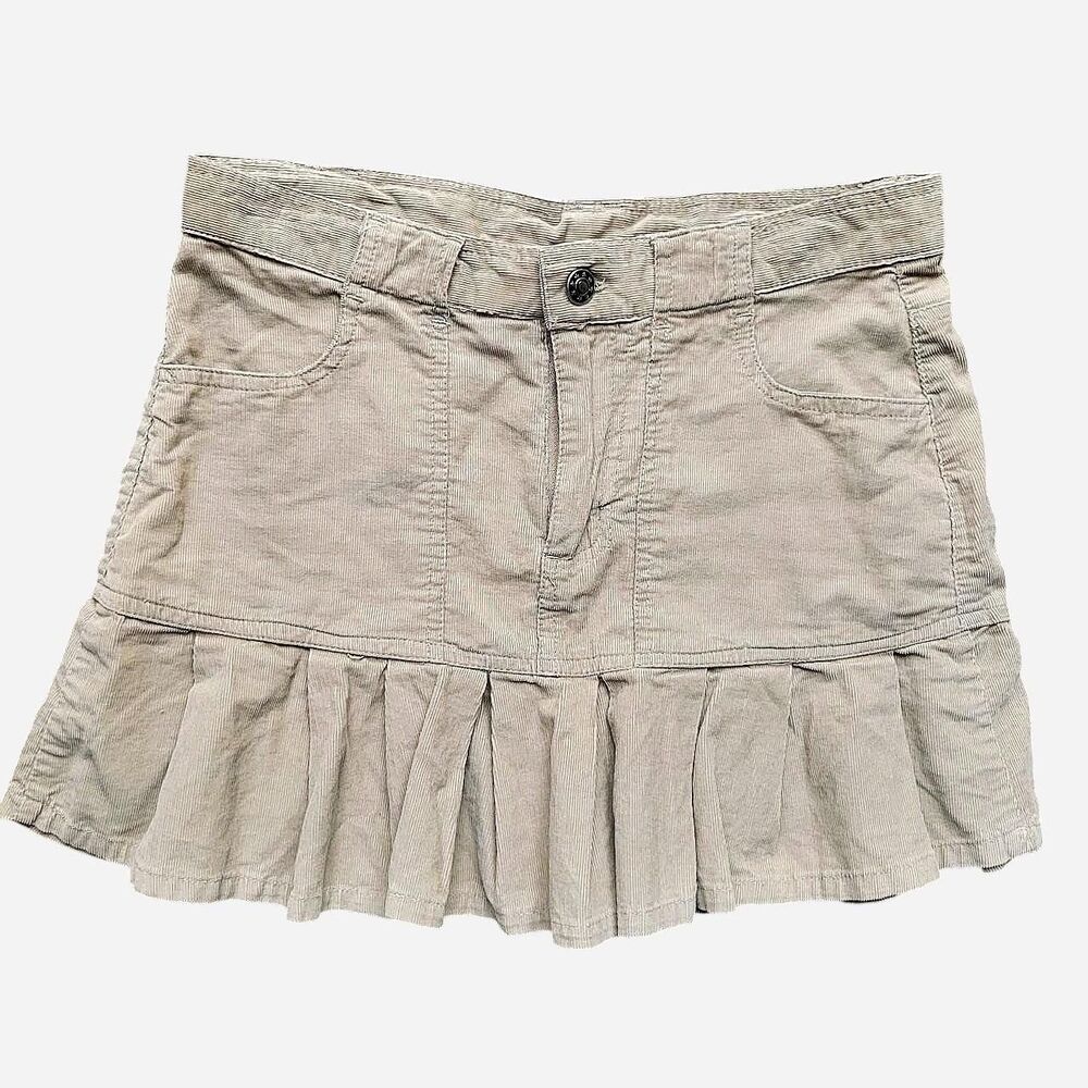 Vintage Zoey Beth Corduroy Pleated Mini Skirt